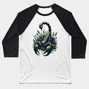 Scorpion overgrown with moss, plants and flowers Baseball T-Shirt